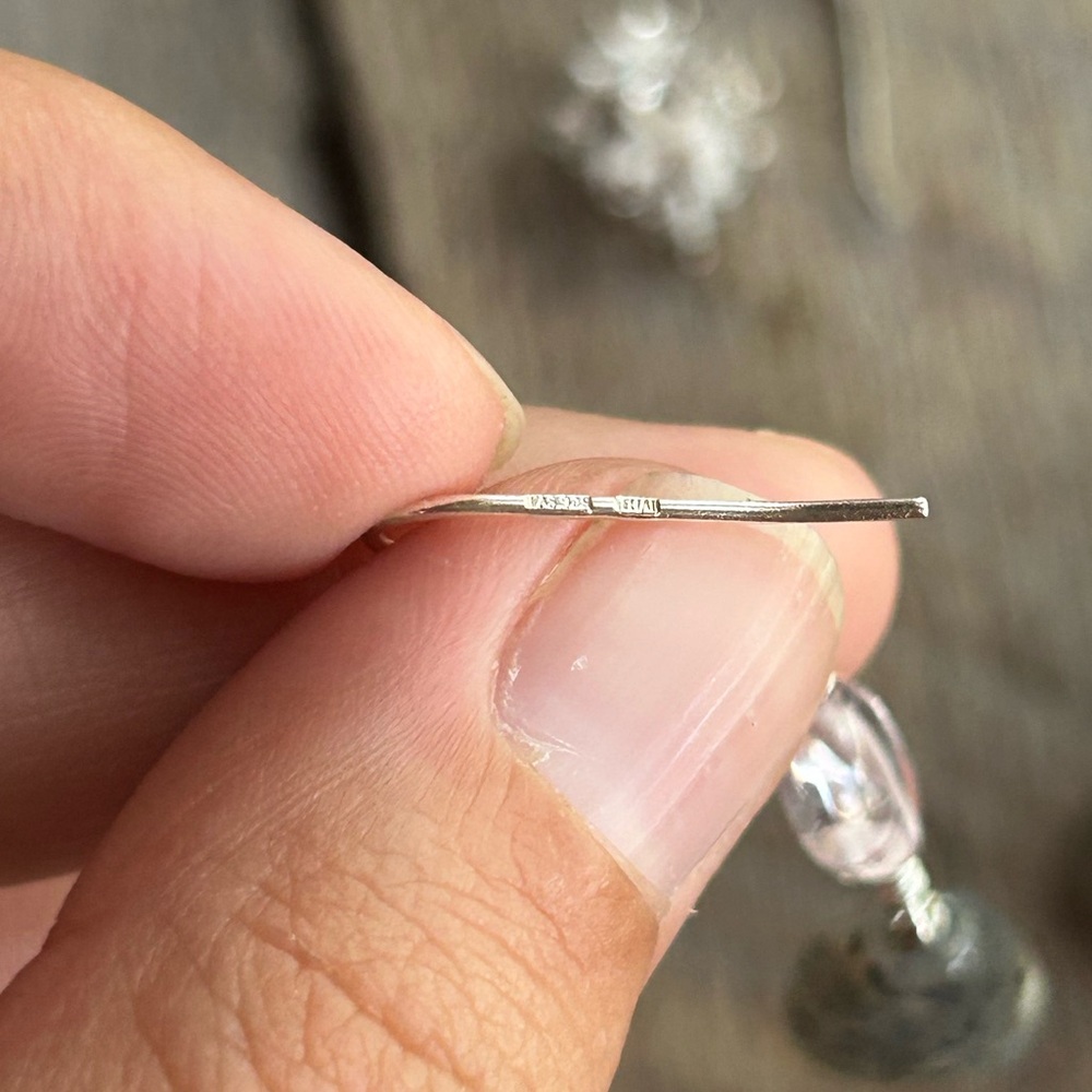 Lot of Three Pairs of Sterling Silver and Stone Earrings - Picture 3 of 5